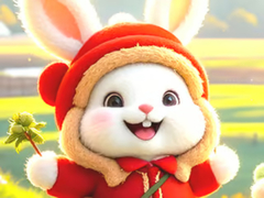 խաղ Jigsaw Puzzle: Hiking Bunny
