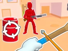 խաղ Stickman Archer Shooting Arrows at Reds