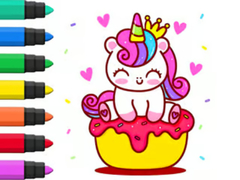 խաղ Coloring Book: Unicorn Cupcake