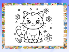 խաղ Beautiful Cats Coloring Book