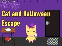 խաղ Cat and Halloween Escape