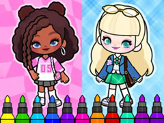 խաղ Coloring Book: Aha World Sporty Girl