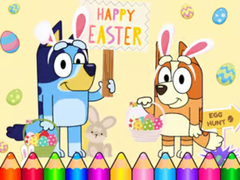 խաղ Coloring Book: Bluey Happy Easter
