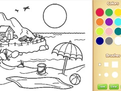 խաղ Beach Coloring Book For Kids
