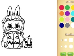խաղ Halloween Labubu Coloring & Drawing Game