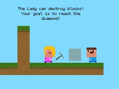 խաղ Lady And Nubik Build And Dig