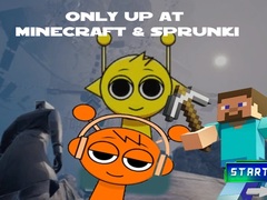 խաղ Only Up At Minecraft & Sprunki