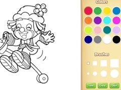 խաղ Clown Coloring Pages