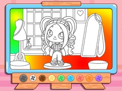 խաղ Coloring Book: Avatar Girl Dress Up Shopping