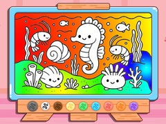 խաղ Coloring Book: Kawaii Sea Animals