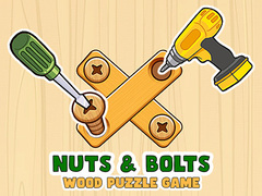 խաղ Nuts & Bolts Wood Puzzle Game