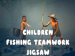 խաղ Children Fishing Teamwork Jigsaw
