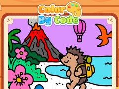 խաղ Color By Code Volcano Hedgehog