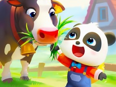 խաղ Jigsaw Puzzle: Baby Panda Cow Ranch