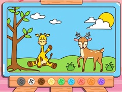խաղ Coloring Book: Giraffe And Deer