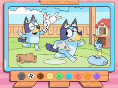 խաղ Coloring Book: Bluey & Bingo Chasing Play