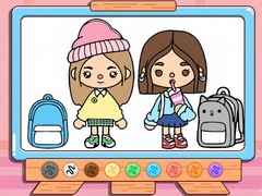խաղ Coloring Book: Toca Boca Back To School