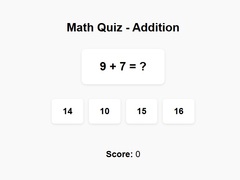 խաղ Math Quiz Addition