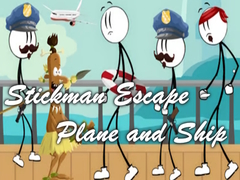 խաղ Stickman Escape - Plane and Ship