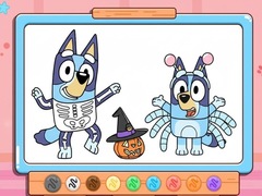 խաղ Coloring Book: Bluey Halloween Costume