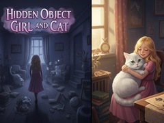 խաղ Hidden Object - Girl and Cat