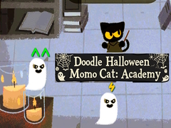 խաղ Doodle Halloween Momo Cat: Academy
