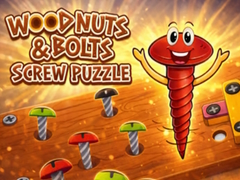 խաղ Wood Nuts and Bolts Screw Puzzle