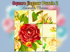 խաղ Square jigsaw Puzzle 2  Assemble Flowers