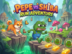 խաղ Pepe vs Shiba Run Adventure