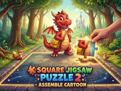խաղ Square jigsaw Puzzle 2 - Assemble Cartoon