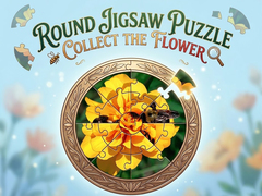 խաղ Round jigsaw Puzzle - Collect the Flower