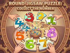 խաղ Round jigsaw Puzzle - Collect the Number