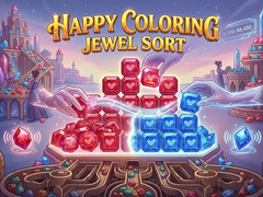 խաղ Happy Coloring Jewel Sort