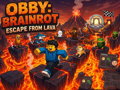 խաղ Obby: Brainrot escape from Lava