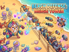 խաղ Beach Defense: Merge Tower