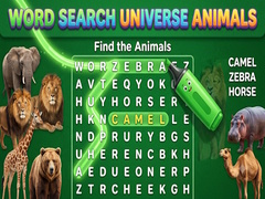 խաղ Word Search Universe Animals