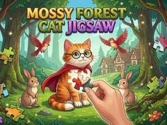 խաղ Mossy Forest Cat Jigsaw