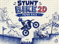 խաղ Stunt Bike 2D Paper Race