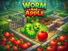 խաղ Worm and Apple