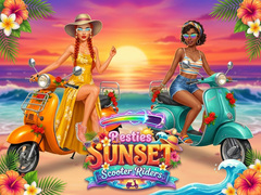 խաղ Besties Sunset Scooter Rider