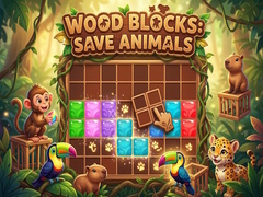 խաղ Wood Blocks: Save Animals