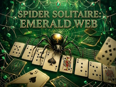 խաղ Spider Solitaire: Emerald Web
