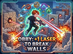 խաղ Obby: +1 Laser to Break Walls