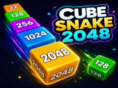 խաղ Cube Snake 2048